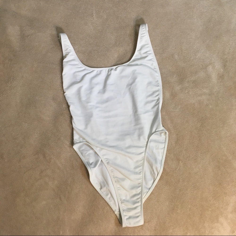 American Apparel Tricot white bathing suit